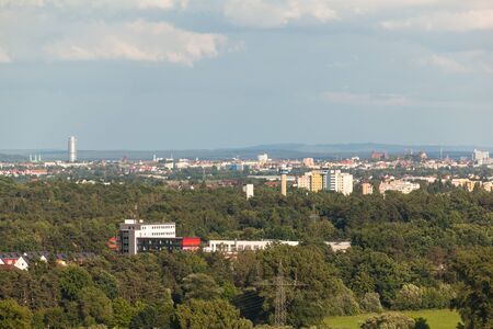 panoramic view of the city of Nurembergの写真素材