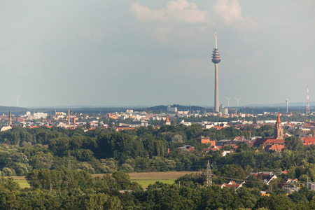 panoramic view of the city of Nurembergの写真素材