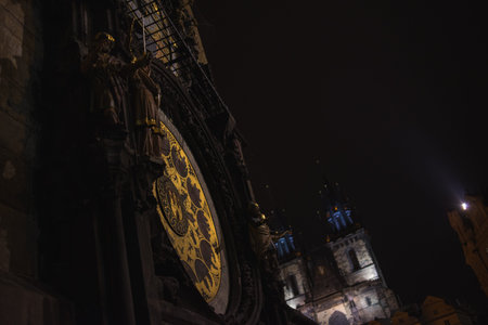 PRAGUE, CZECH REPUBLIC - OCTOBER 2019. Details and close-ups of monuments and attractions in the...