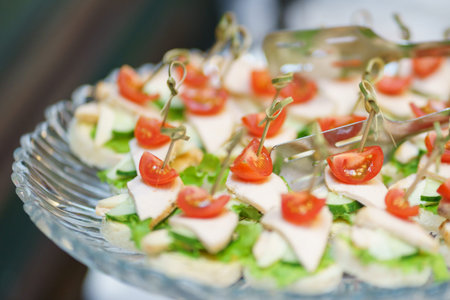 Catering and guest meals during the event. Quick mini snacks in a special beautiful dish. Canapes...