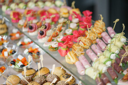 Catering and guest meals during the event. Quick mini snacks in a special beautiful dish. Canapes...