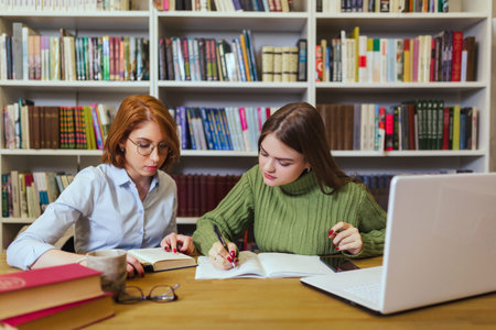 Two girls in a meeting room during a discussion.