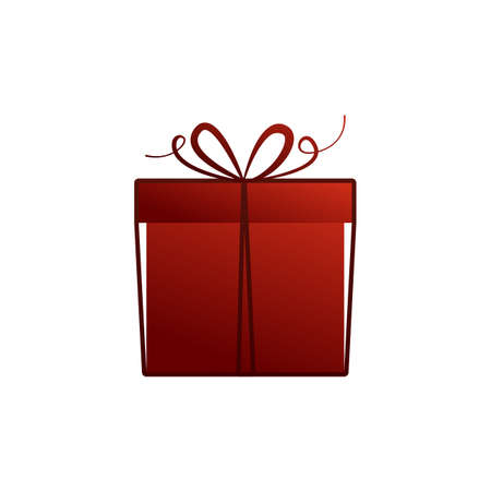 Red gift box icon. Vector illustration with isolated design elementsのイラスト素材