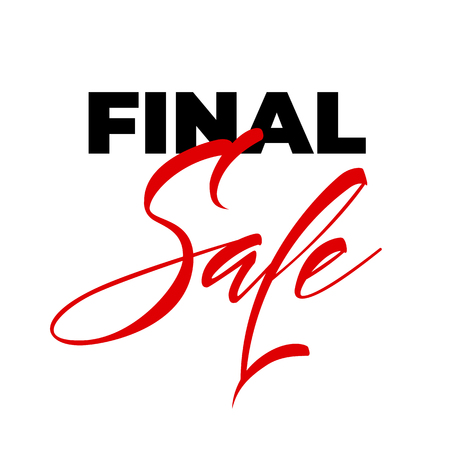Final sale lettering. The design of the inscription is a final sale for an advertising posterのイラスト素材