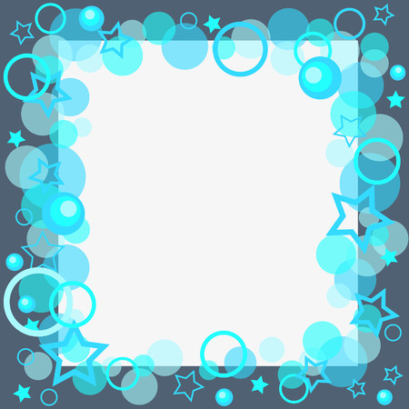 greeting card with abstract background of stars and circlesのイラスト素材