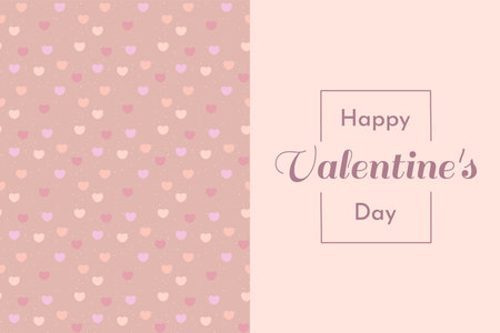 Valentine s day greeting card with hearts pastel colors. Romantic design for valentine and wedding. Print for gift paper, packaging, wallpapers, clothes, textiles.のイラスト素材