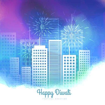 diwali season fireworks colorful backgroundのイラスト素材