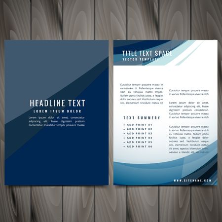 blue business brochure design illustrationのイラスト素材
