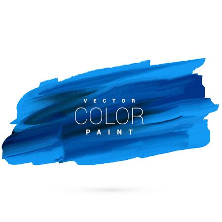 blue hand paint stain designのイラスト素材