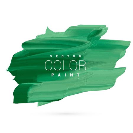 green water color paint stain designのイラスト素材
