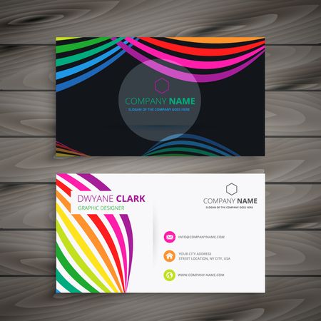 abstract color business cardのイラスト素材