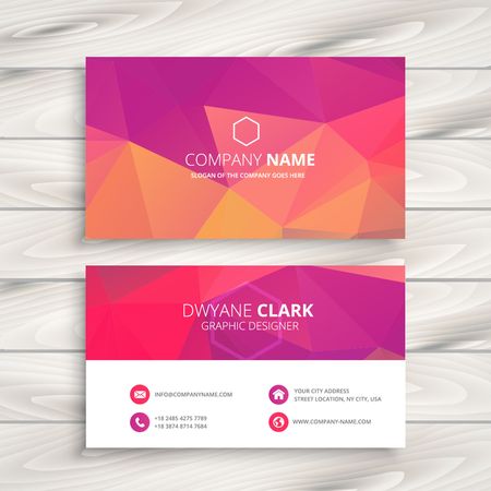 business card in pinkのイラスト素材