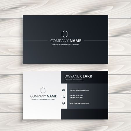black and white business cardのイラスト素材