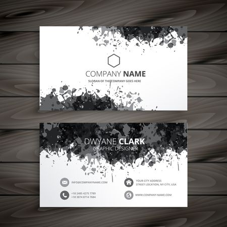 grunge splash business cardのイラスト素材