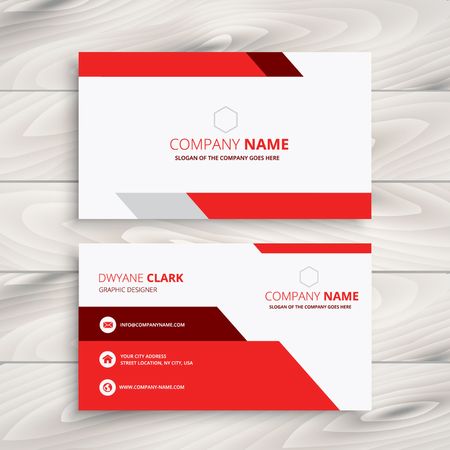 red modern business cardのイラスト素材