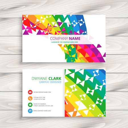 abstract colorful business cardのイラスト素材