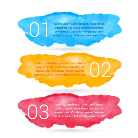 waterpaint infographicのイラスト素材