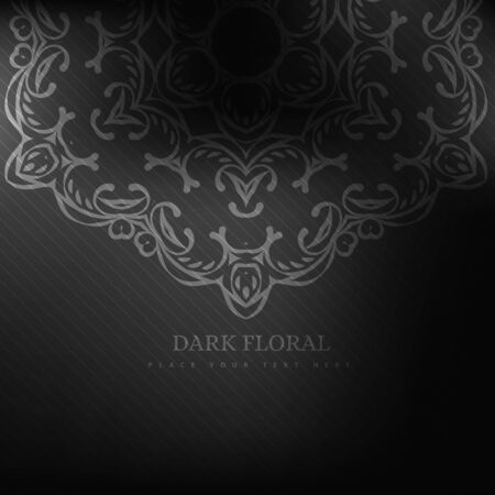 dark floral backgroundのイラスト素材