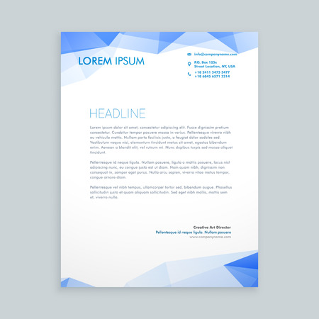 low poly letterhead designのイラスト素材
