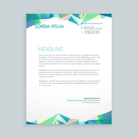 creative abstract shapes letterhead designのイラスト素材