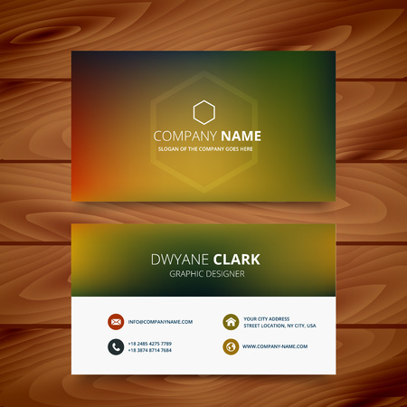 clean colorful background business card templateのイラスト素材