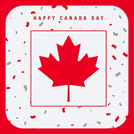 happy canada day greetingのイラスト素材