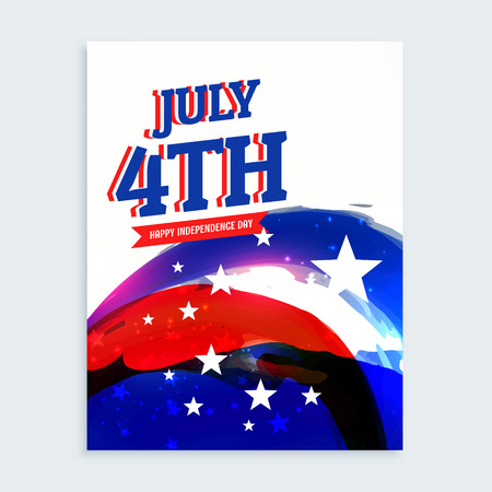 4th of july independence day flyerのイラスト素材