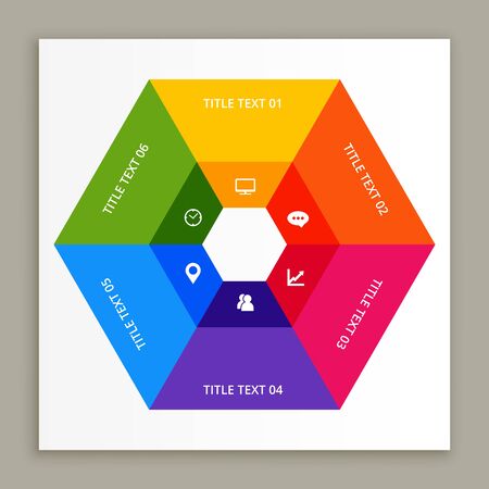 infographic design with bright colorsのイラスト素材