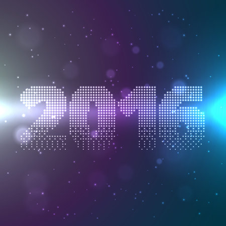 2016 text style in shiny backgroundのイラスト素材