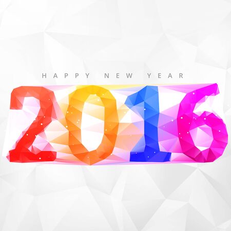 creative low poly 2016 happy new year designのイラスト素材