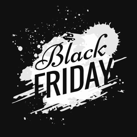 grunge black friday design illustrationのイラスト素材