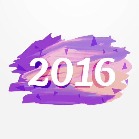 2016 text in ink style backgroundのイラスト素材