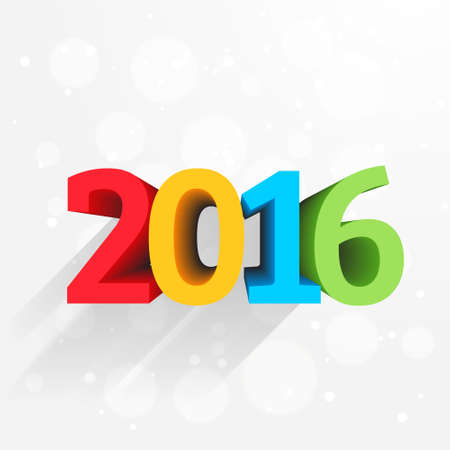 colorful 3d happy new year designのイラスト素材
