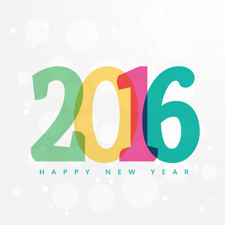 2016 colorful greeting cardのイラスト素材