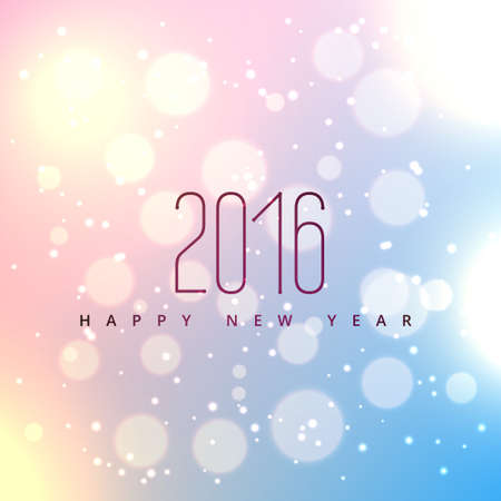 2016 new year in bokeh backgroundのイラスト素材