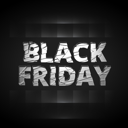 black friday shatter text style designのイラスト素材
