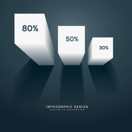 3d infpgraphic bar chartのイラスト素材