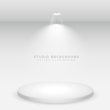 white podium studio backgroundのイラスト素材