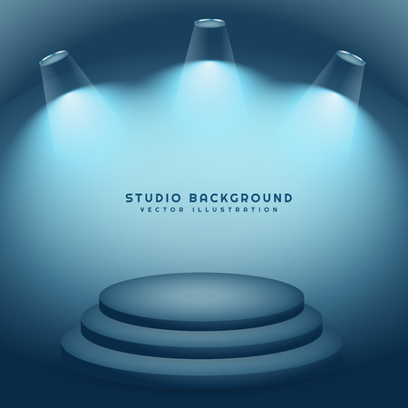 studio background with podiumのイラスト素材