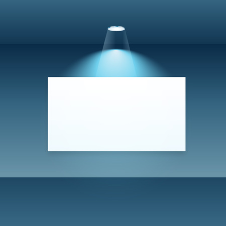 empty display frame with spot lightのイラスト素材