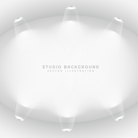 empty studio lights backgroundのイラスト素材