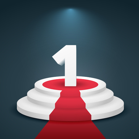 number one 3d designのイラスト素材