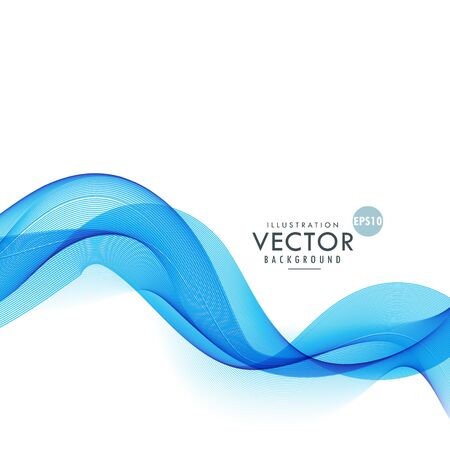 smoky blue waves abstract backgroundのイラスト素材