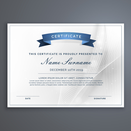 clean and modern diploma certificate templateのイラスト素材