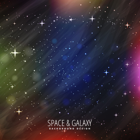 space background with colorful lightsのイラスト素材