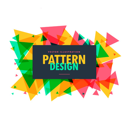 abstract colorful triangle shapes frame  backgroundのイラスト素材