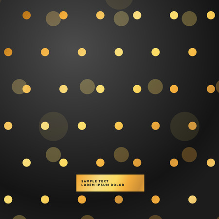 black background with golden polka dotsのイラスト素材