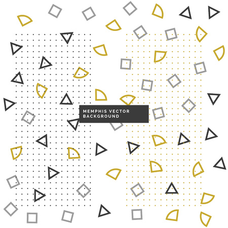 cute small geometrical shapes backgroundのイラスト素材