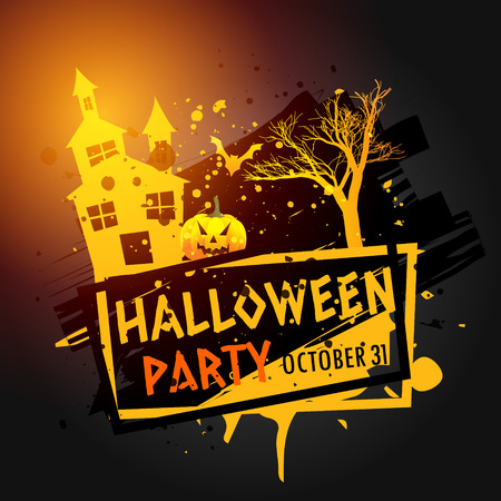 halloween party celebration grunge backgroundのイラスト素材