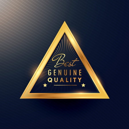 best genuine quality beautiful golden badge labelのイラスト素材